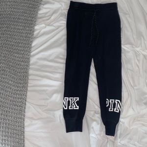 vs pink size extra small black joggers